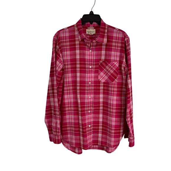 Ralph Lauren Denim & Supply Pink Plaid Shirt - Women's L - Picture 1 of 6